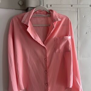 Victoria's Secret Coral/Peach Pajama Set